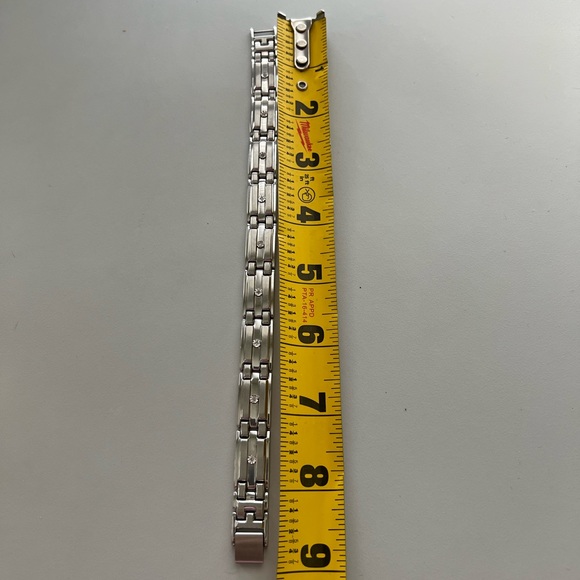 Helzberg Diamonds Stainless Steel Bracelet With Diamond Accents - Picture 7 of 10